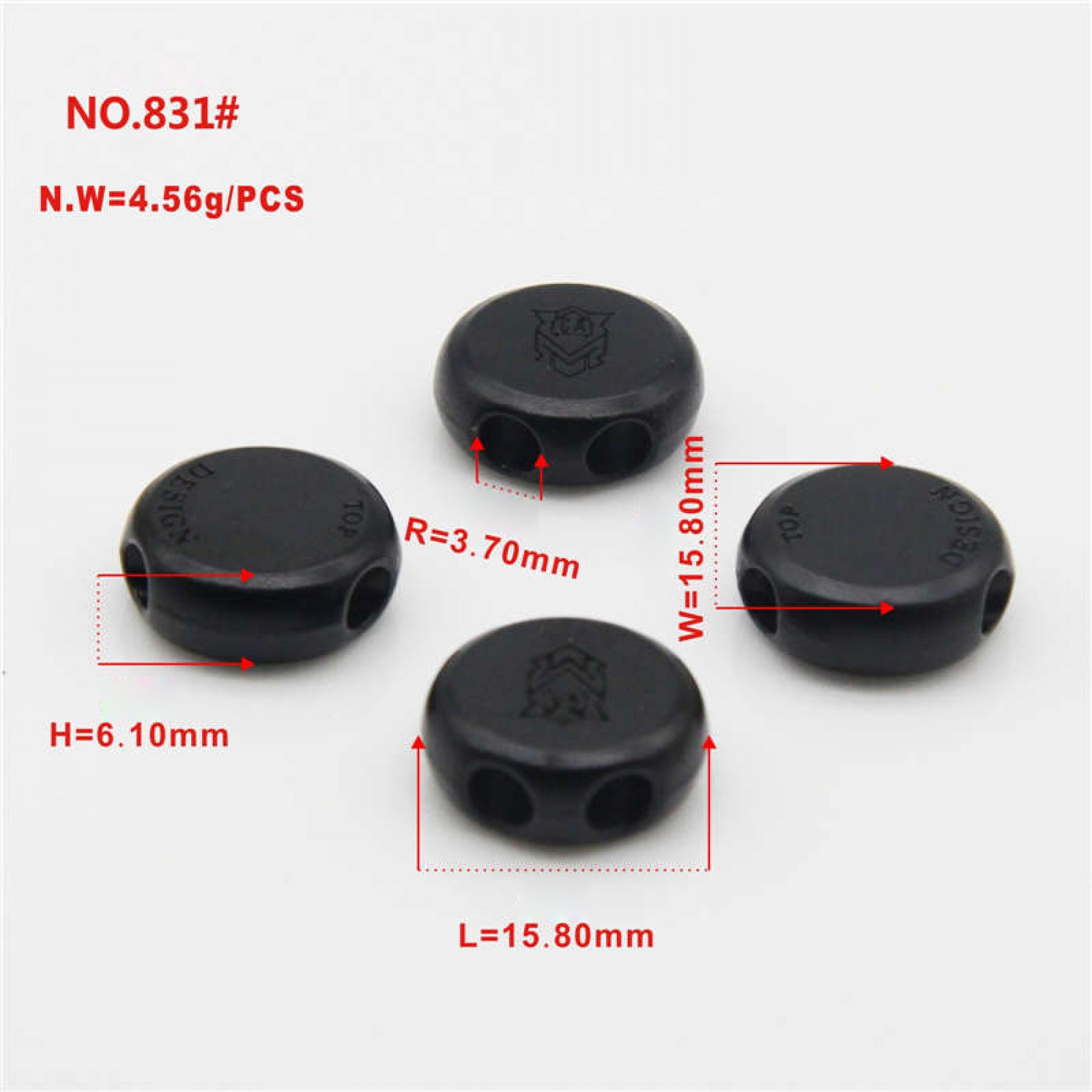 Bronze/Matte black/Gold/Rose Gold/Platinum/Glossy black/White-Alloy End Stopper